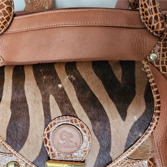 Leather Weekender Overnight Satchel Duffel Bag - Picture 7 of 14